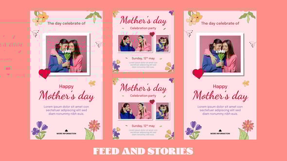 Videohive Mothers Day Feed and Stories Instagram