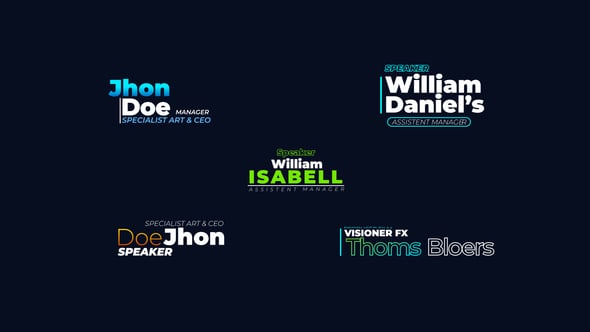 Videohive Simple Lower Thirds Animation