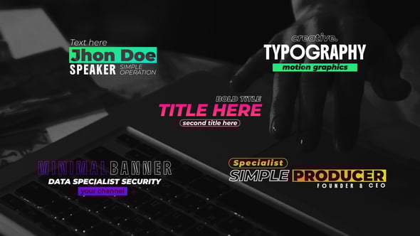 Videohive Trend Titles Minimalist