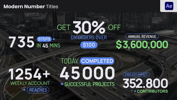 Videohive Modern Text Title Number