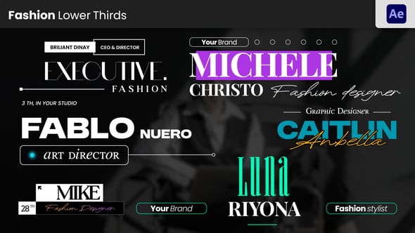 Videohive Fashion Lower Thirds 57236658