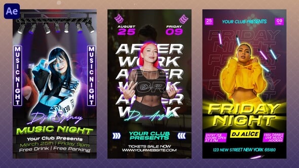Videohive Night Club Flyers 57153298