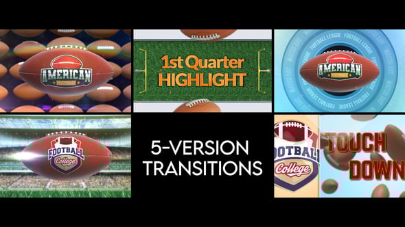 Videohive American Football Transitions – 5 Versions