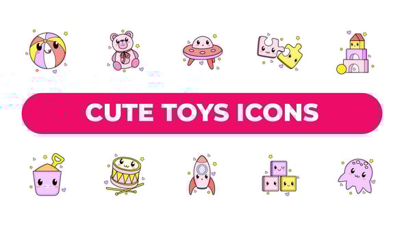Videohive Cute Toys Icons