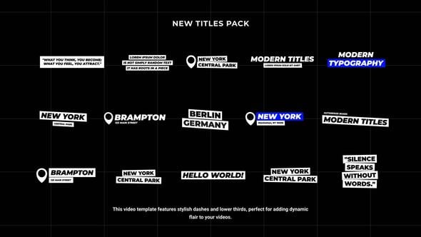 Videohive Titles | AE 57500000