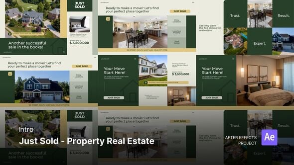 Videohive Intro/Opening – Just Sold Property Real Estate After Effects Project Files