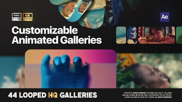 Videohive Animated Galleries | Carousel & Sliders