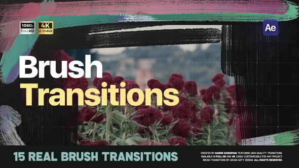 Videohive Brush Transitions 56906650
