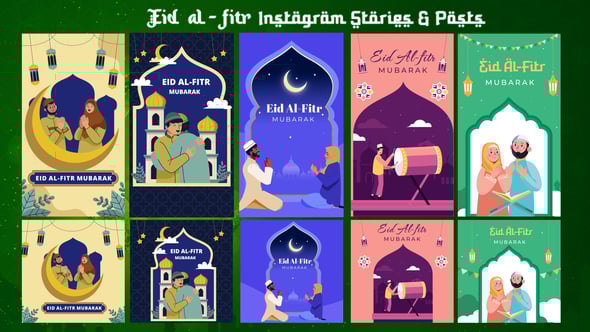 Videohive Eid al-Fitr Mubarak I Ramadan Instagram stories & Posts 2