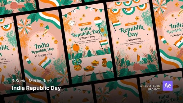 Videohive Social Media Reels – India Republic Day After Effects Project Files