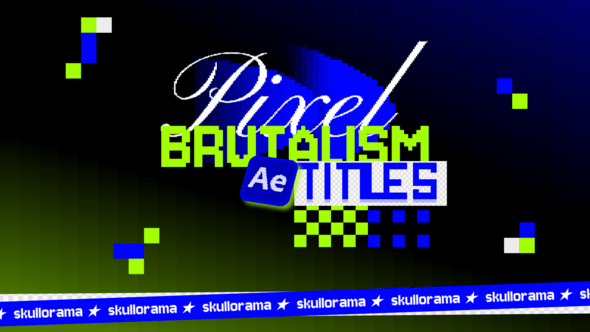 Videohive Pixel Brutalism Titles