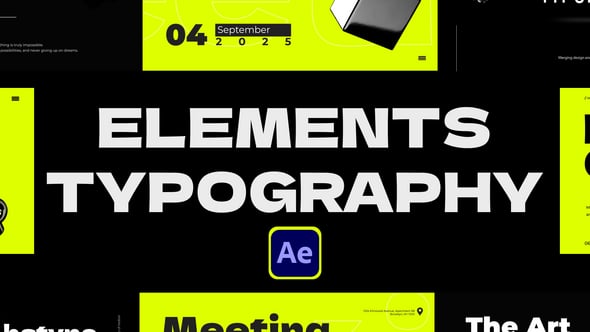 Videohive Elements Typography for After Effects