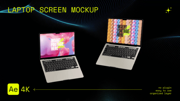 Videohive Laptop Screen Mockup 57446536