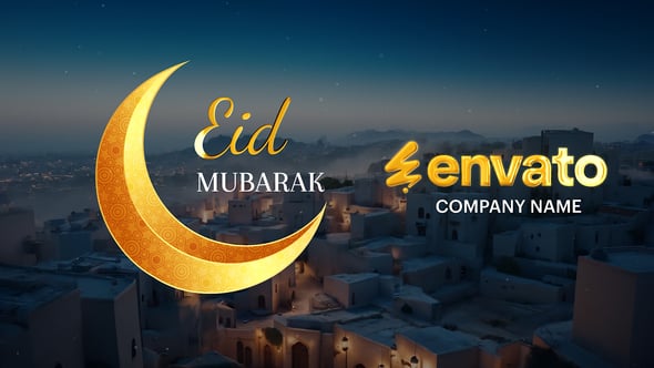 Videohive Eid Mubarak Logo Reveal