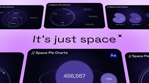Videohive Space Pie Charts