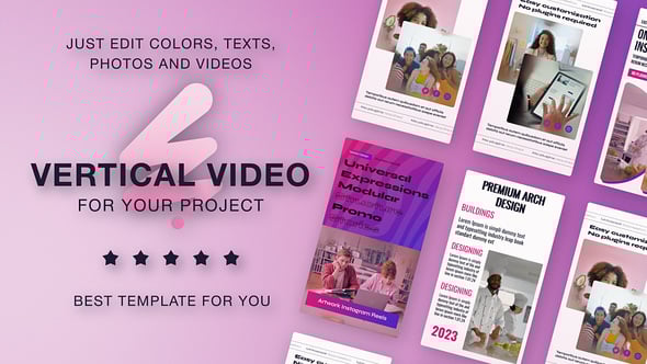 Videohive Pink Vertical Promo Reels