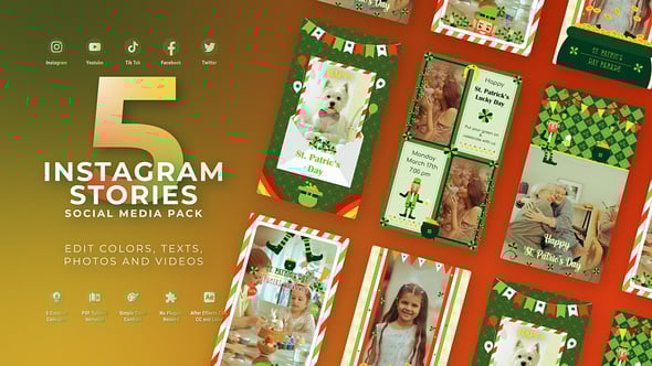 Videohive St Patrick’s Day Instagram Vertical Stories