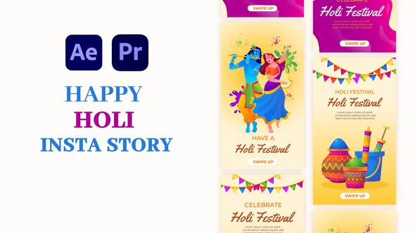 Videohive Holi Festival Celebration Instagram Story