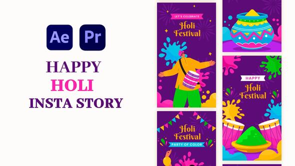 Videohive Holi Festival Instagram Story