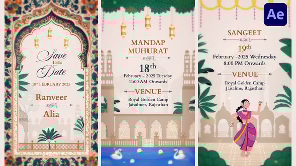Videohive Traditional garden Wedding Invitation