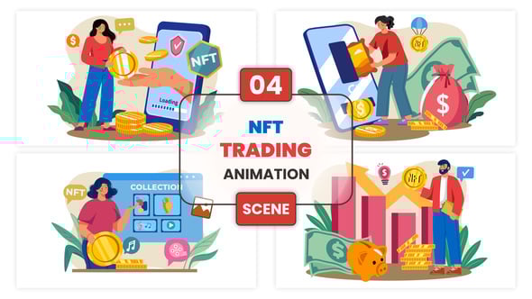 Videohive NFT Trading Animation Scene