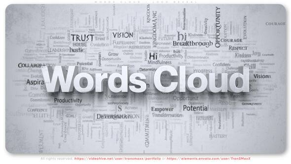 Videohive Words Cloud – Logo Reveal