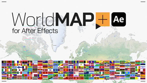 Videohive World Map Plus for After Effects