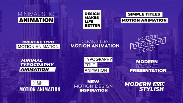 Videohive Minimal Titles Animation 57324911