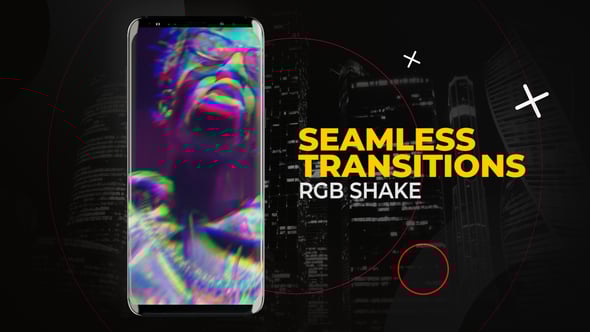 Videohive Vertical RGB Shake Transitions | After Effects