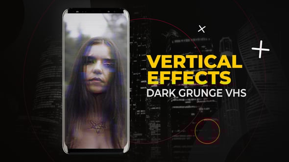 Videohive Vertical Dark Grunge VHS Effects | After Effects