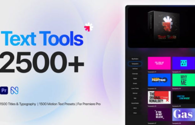 Videohive Text Tools for Premiere Pro – Titles, Typography, Motion Presets, Call Outs