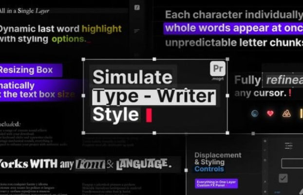 Videohive Typewriter Text Effect For Premiere Pro