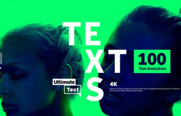 Videohive 100 Typography Package