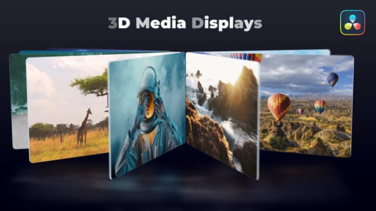 Videohive 3D Media Displays for DaVinci Resolve