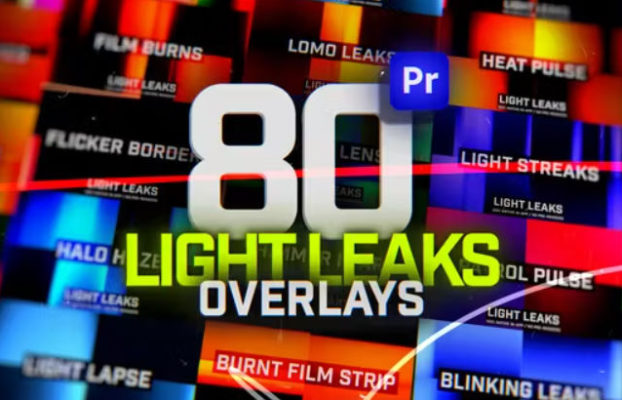 Videohive Animated Light Leaks Overlays Pack For Premiere Pro