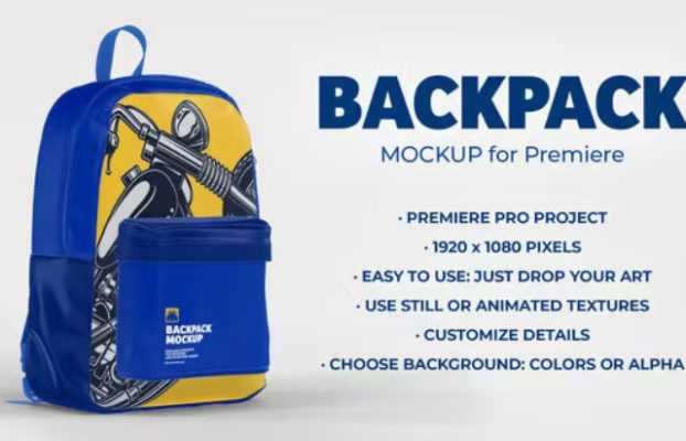 Videohive Backpack Mockup Template – Animated Mockup PREMIERE