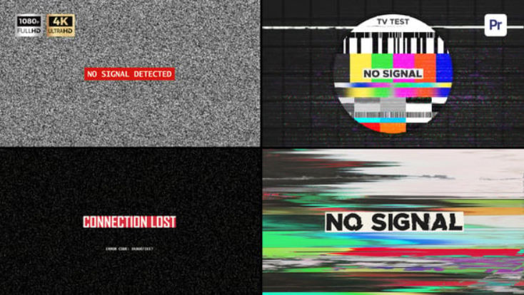 Videohive Bad Signal For Premiere Pro