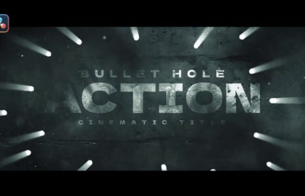 Videohive Bullet Hole Title For DaVinci Resolve