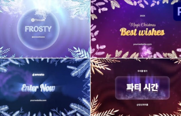 Videohive Christmas Frames Typography for Premiere Pro