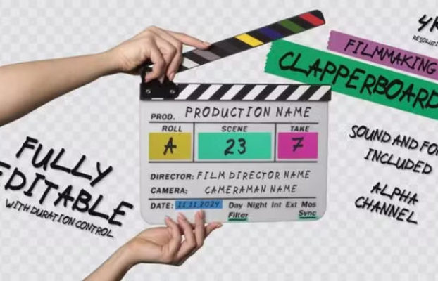 Videohive Clapperboard Slate Opener | MOGRT
