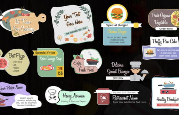 Videohive Cooking Show Titles For Premiere Pro