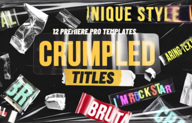 Videohive Crumpled Text Titles for Premiere Pro