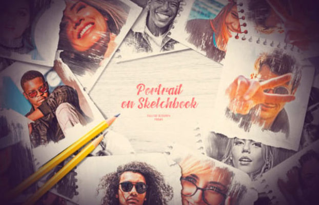 Videohive Drawing Portrait Slideshow