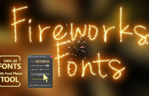 Videohive Fireworks Animated Font Pack with Tool