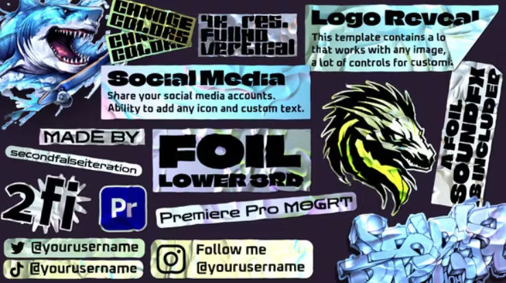 Videohive Foil Lower Third | Premiere Pro