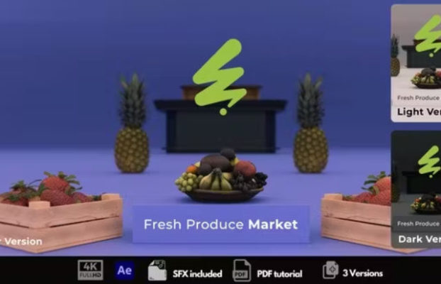 Videohive Fresh Produce Market Promo