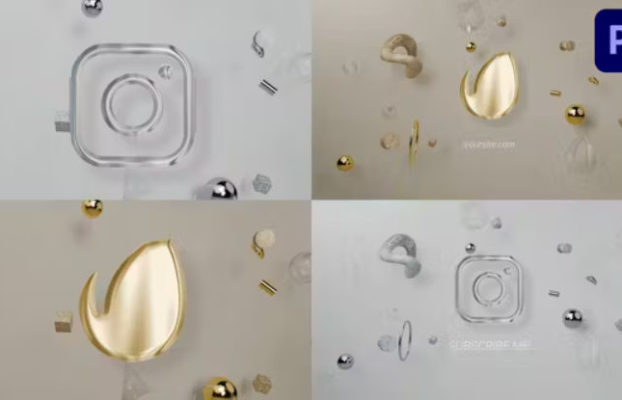 Videohive Glass Geometry Logo for Premiere Pro