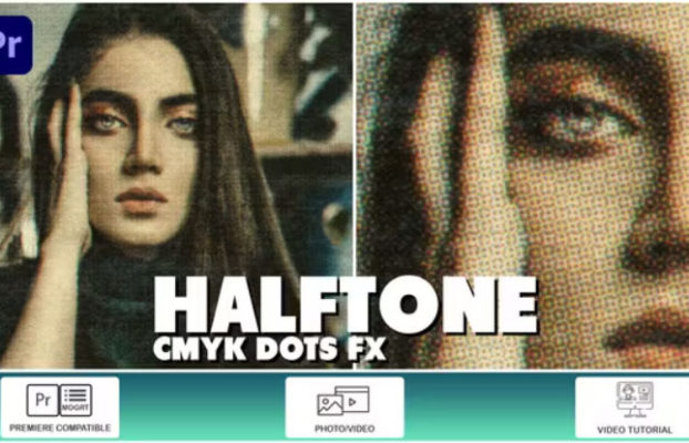 Videohive Halftone CMYK Dots FX I Premiere