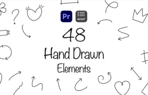 Videohive Hand Drawn Elements For Premiere Pro
