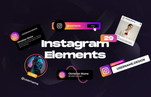Videohive Instagram Social Media Elements for Premiere Pro